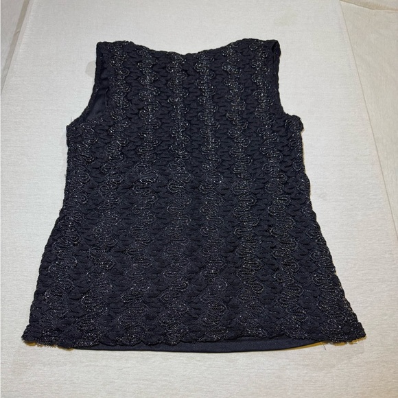 AB Studio Black Textured Tank Top - Picture 4 of 4